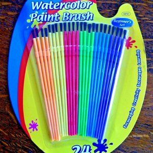 24 KIDS ART PAINT BRUSHES ALL PURPOSE Watercolors Poster Paints 3 Packs 72  Gift
